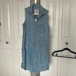 So lightweight denim mini dress